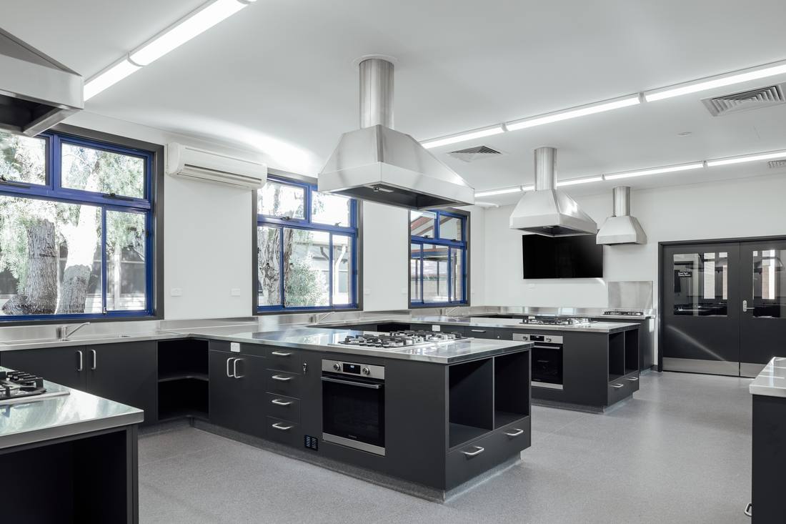 Epping Secondary College — Food Technology Rooms — Food Technology room — central island bench