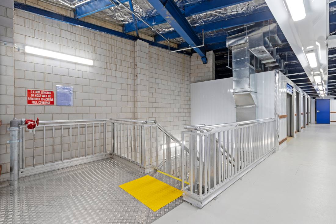 Storage King Knoxfield — Stairwell landing & fire services